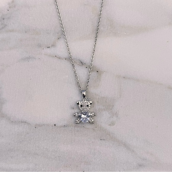 Jewelry - 🤍 Heartfelt Bear Necklace 🧸 STAINLESS STEEL